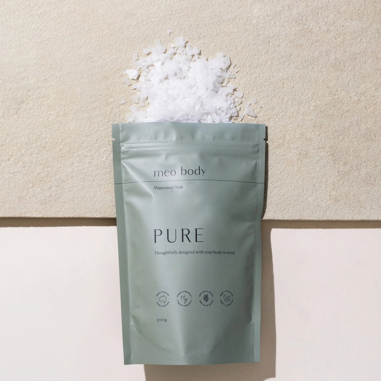 PURE Magnesium Bath Salts 500g | Meo Body