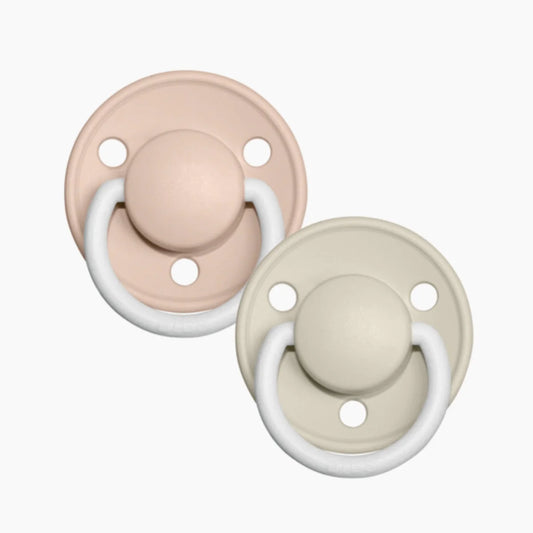 BIBS | De Lux | Blush/Vanilla GLOW | 2 Pack