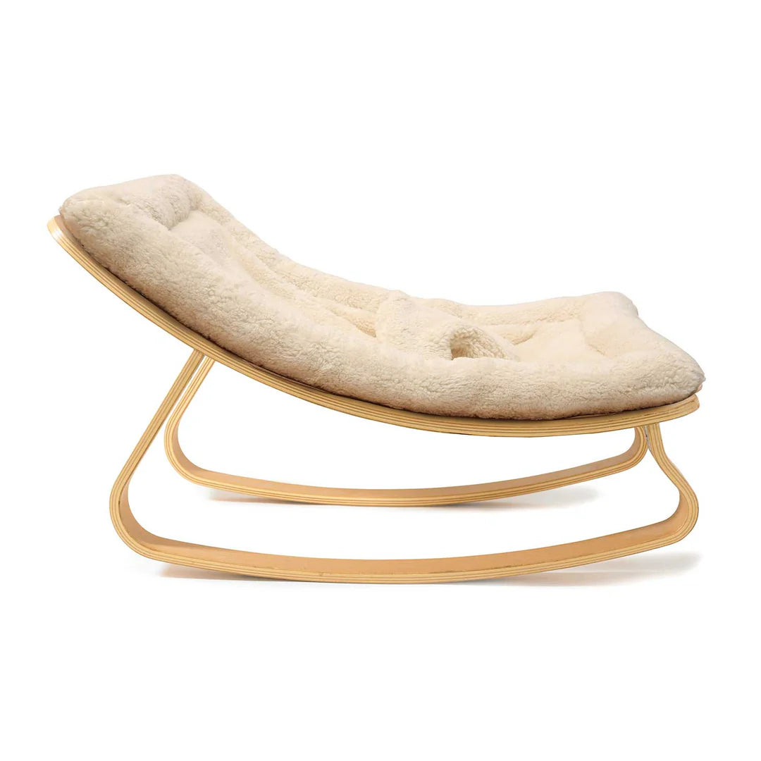 Levo Baby Rocker | Beech | Milk Fur | Charlie Crane