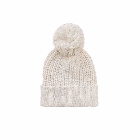 Pom Pom Beanie | Lychee | Textured