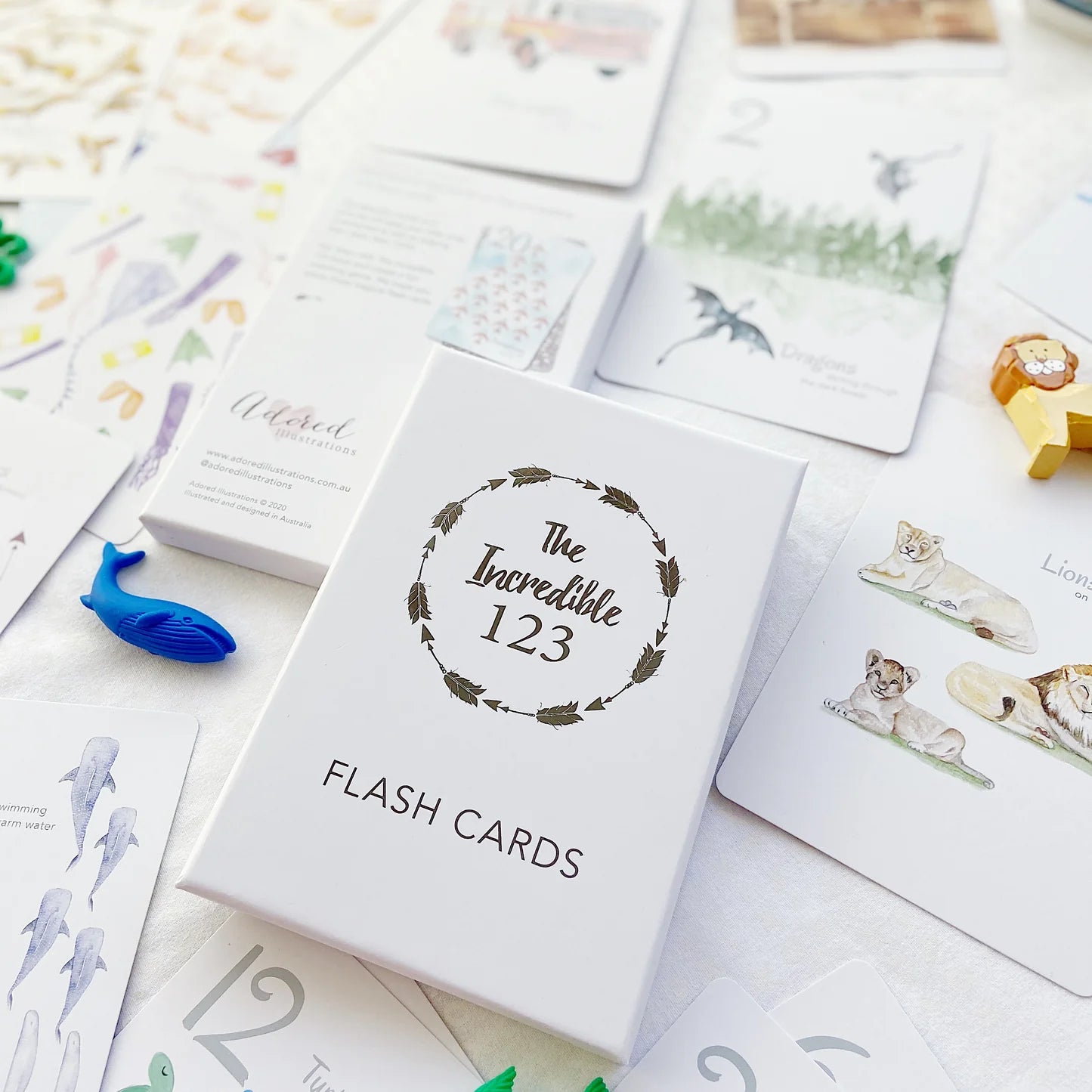 The Incredible 123 Flash Cards | Adored Illustrations