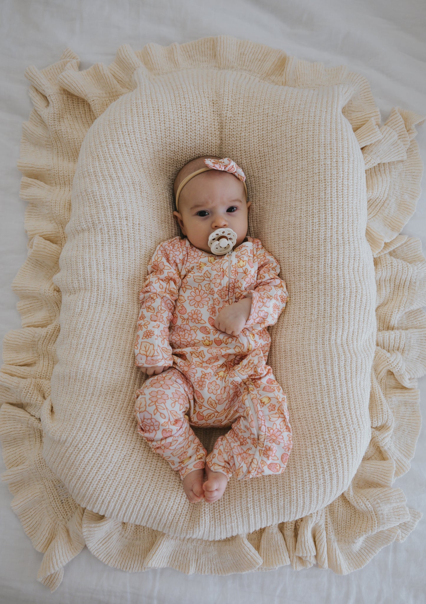 Mini Bow Headband | Berry Bloom