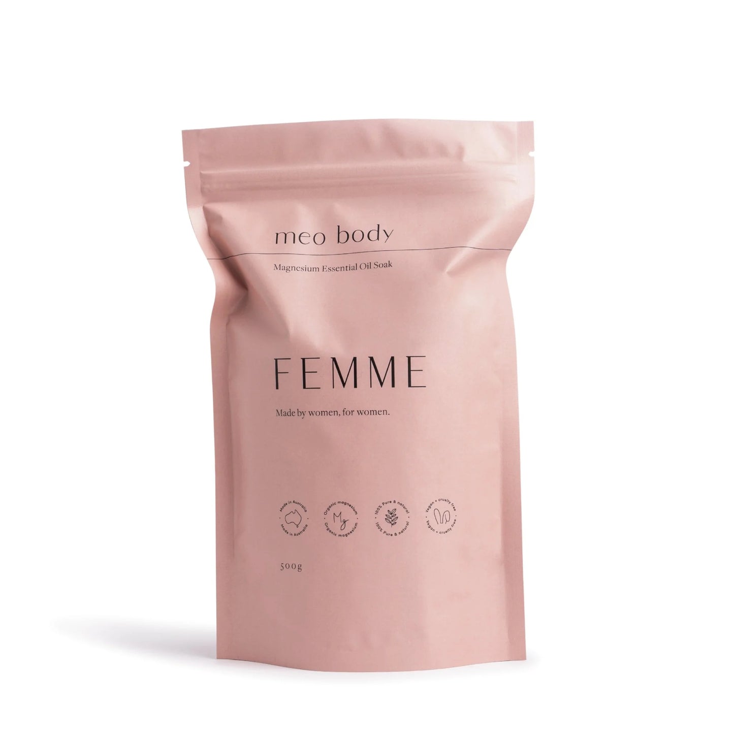 FEMME Magnesium Bath Salts 500g | Meo Body