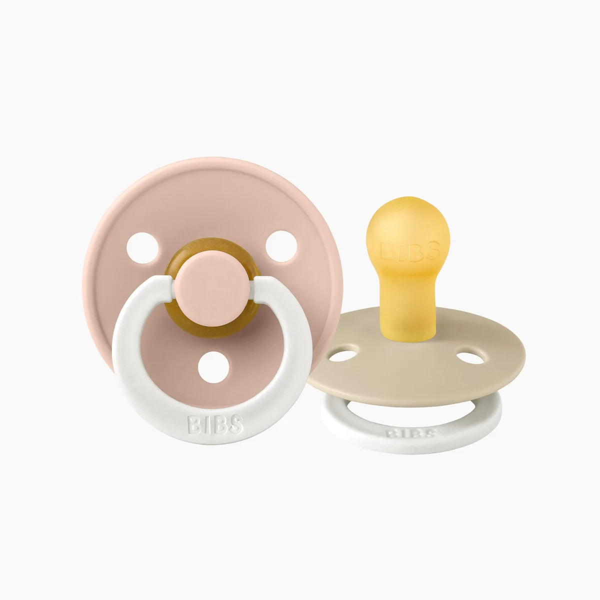 BIBS | Round | S2 | Blush/Vanilla GLOW | 2 Pack