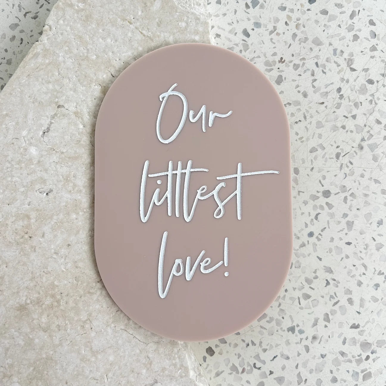 Littlest Love Plaque | Let’s Bloom | Beige