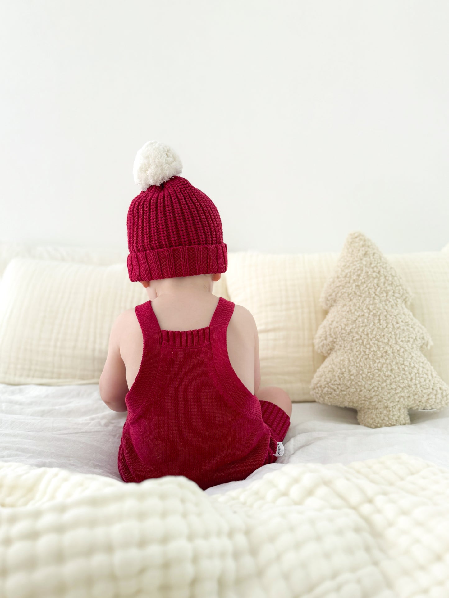 Chunky Knit Beanie | Christmas Red | Brooklyn Lou the Label