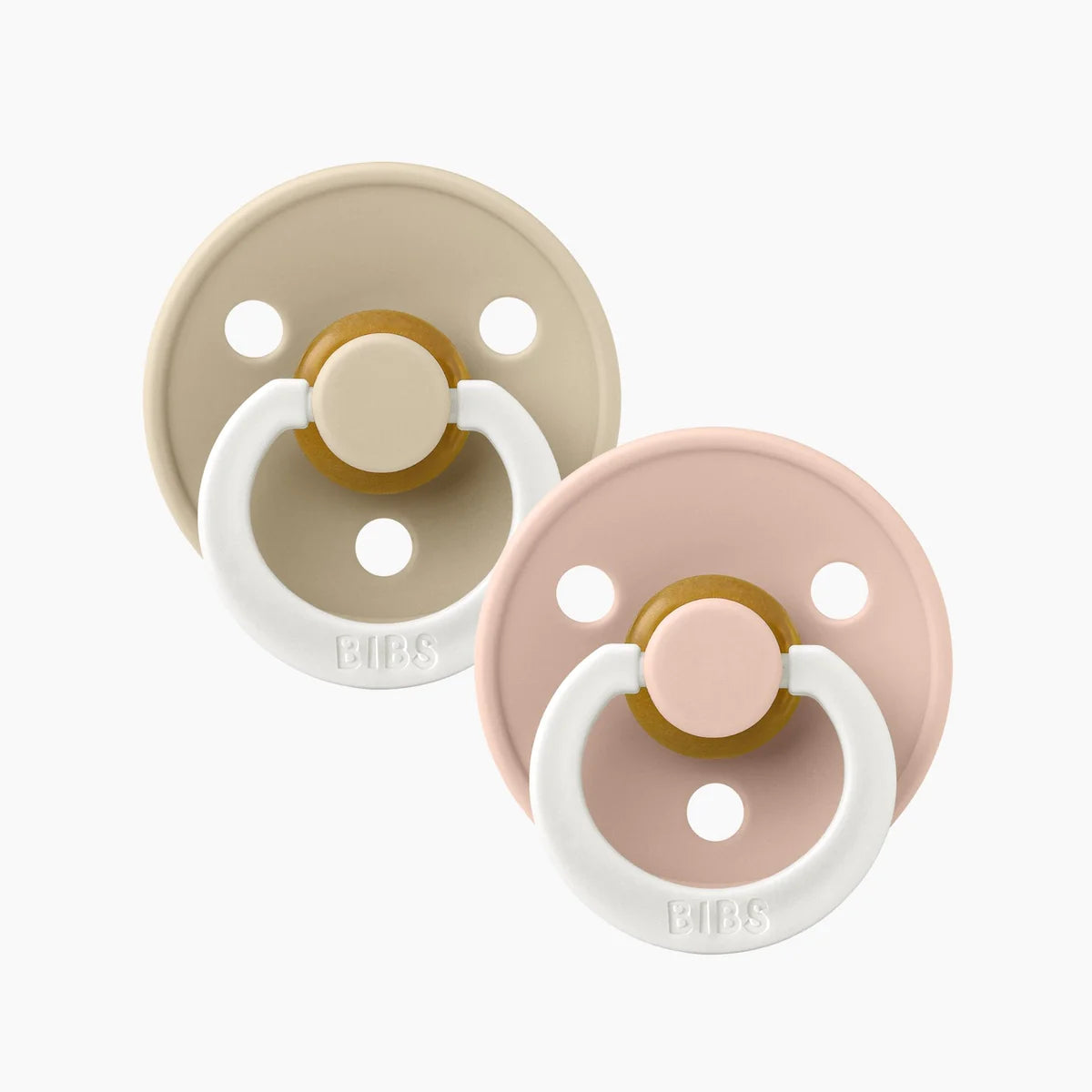 BIBS | Round | S2 | Blush/Vanilla GLOW | 2 Pack