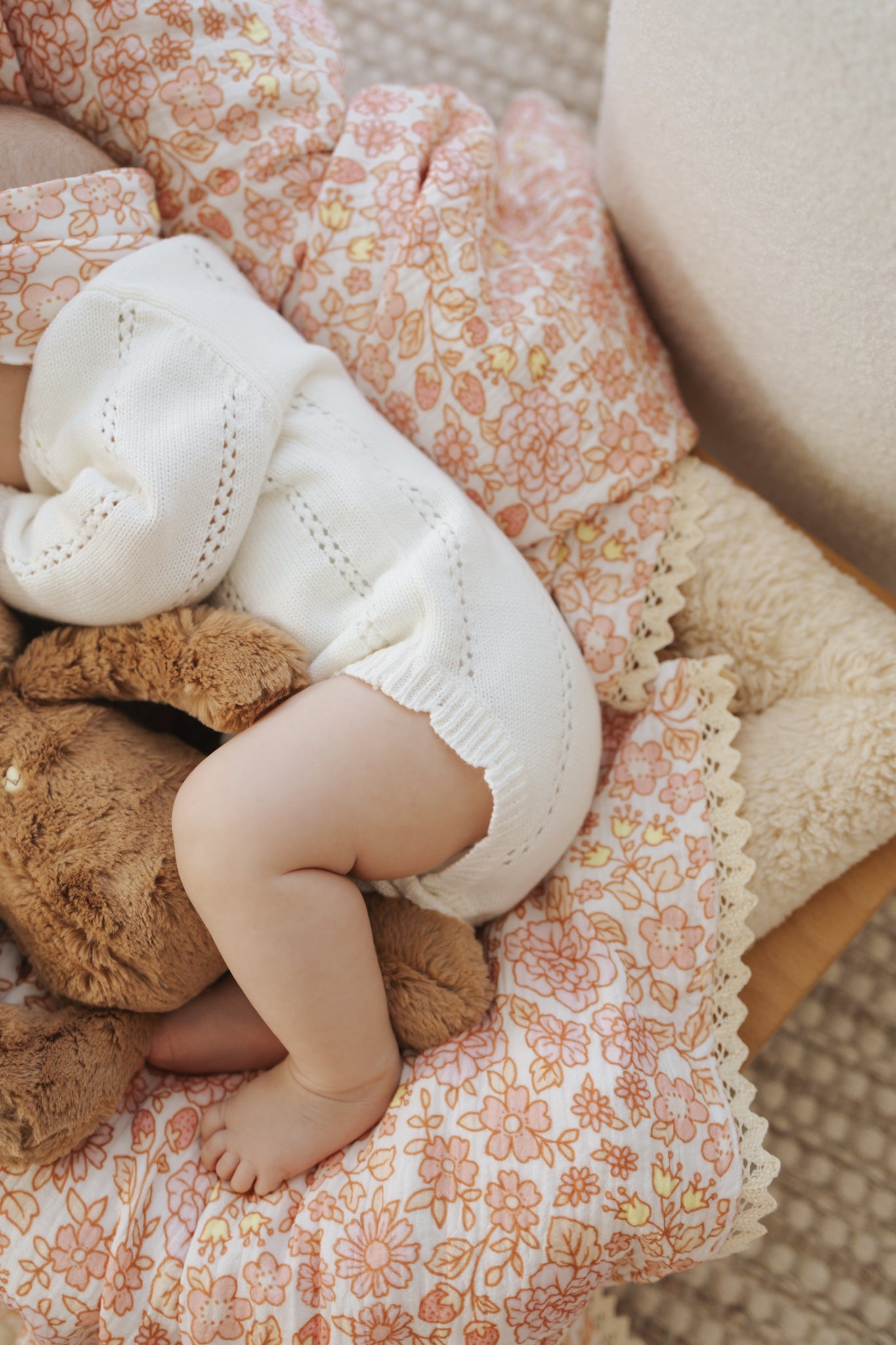 Muslin Lace Blanket | Berry Bloom