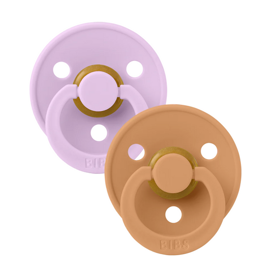 BIBS | Round | S2 | Violet Sky/Pumpkin | 2 Pack