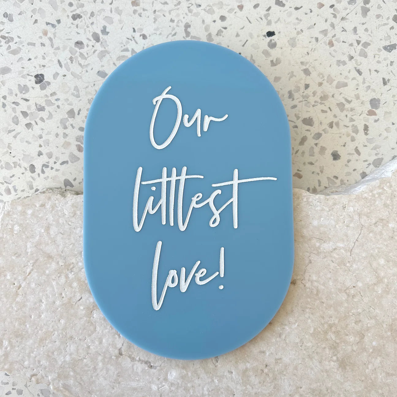 Littlest Love Plaque | Let’s Bloom | Eggshell Blue