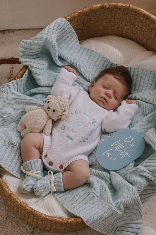 Littlest Love Plaque | Let’s Bloom | Eggshell Blue