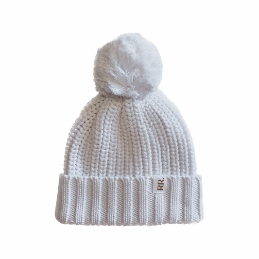 Pom Pom Beanie ~ Coconut